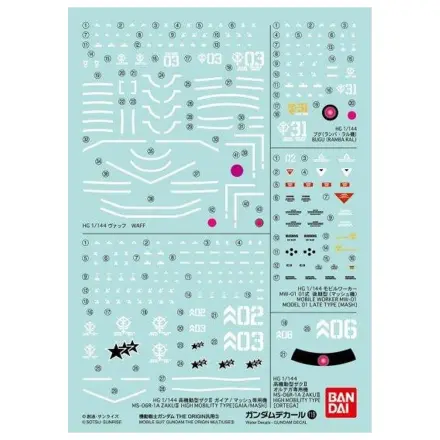 GUNDAM RG 1/144 Decal 119 The Origin modell készlet kiegészítő csomag termékfotó