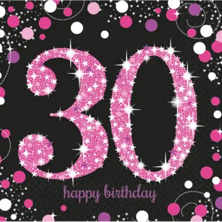 Happy Birthday 30 szalvéta 16 db-os 33*33 cm termékfotó