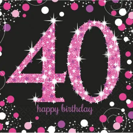 Happy Birthday 40 szalvéta 16 db-os 33*33 cm termékfotó