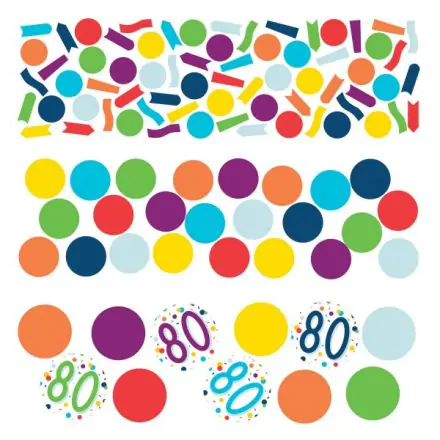 Happy Birthday 80 konfetti termékfotó