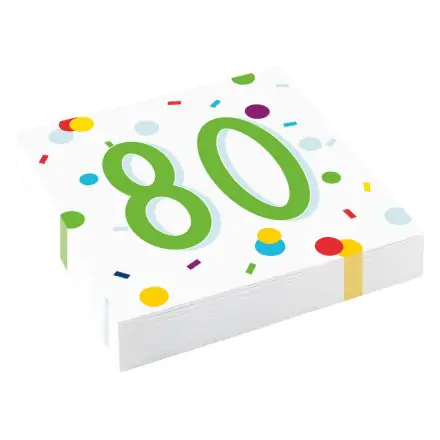 Happy Birthday 80 szalvéta 20 db-os 33*33 termékfotó