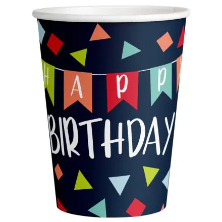 Happy Birthday Celebrate papír pohár 8 db-os 250 ml termékfotó