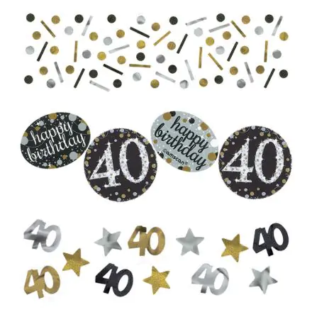 Happy Birthday Gold 40 konfetti termékfotó