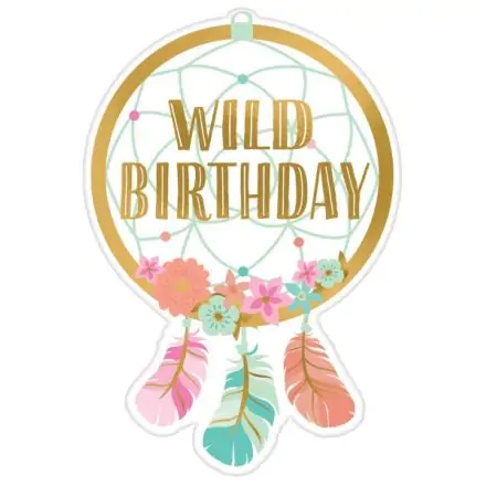 Happy Birthday meghívó matricával 8 db-os termékfotó