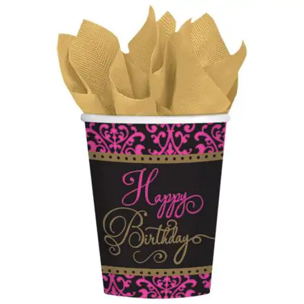 Happy Birthday papír pohár 18 db-os 266 ml termékfotó
