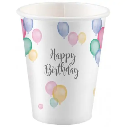 Happy Birthday papír pohár 8 db-os 250 ml termékfotó