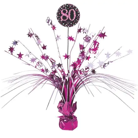 Happy Birthday Pink 80 asztaldísz 45,7 cm termékfotó