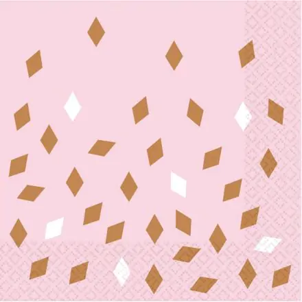Happy Birthday Rose Gold szalvéta 16 db-os 33*33 cm termékfotó