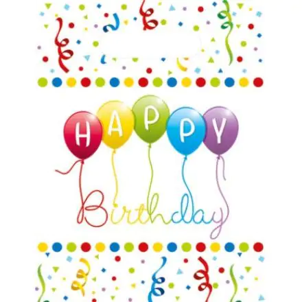 Happy Birthday Streamers ajándéktasak 6 db-os termékfotó
