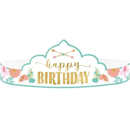 Happy Birthday tiara, korona 8 db-os termékfotó