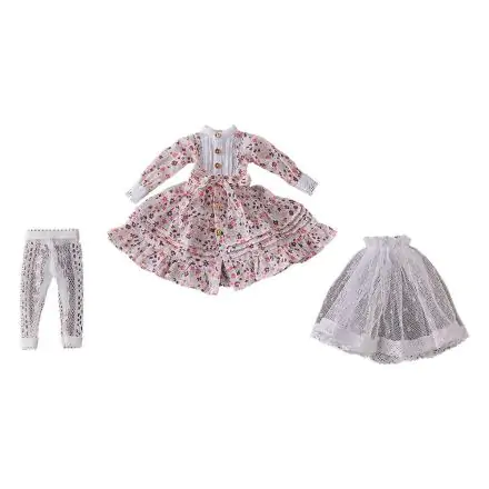 Harmonia humming Optional Parts for Harmonia humming Dolls Special Outfit Series (Flower Print Dress/Pink) Designed by SILVER BUTTERFLY termékfotó