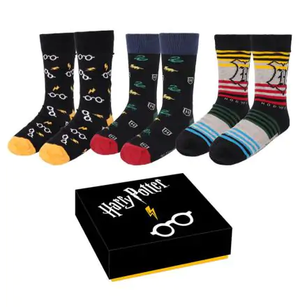 Harry Potter 3db-os díszdobozos női zokni csomag termékfotó