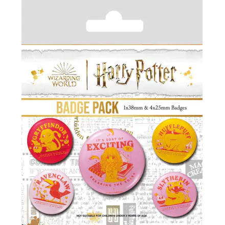 Harry Potter Witty Witchcraft 5 db-os kitűző csomag termékfotója