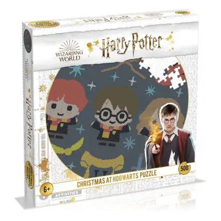 Harry Potter Christmas Jumper 3 - Christmas at Hogwarts kör alakú puzzle (500 darab) termékfotó