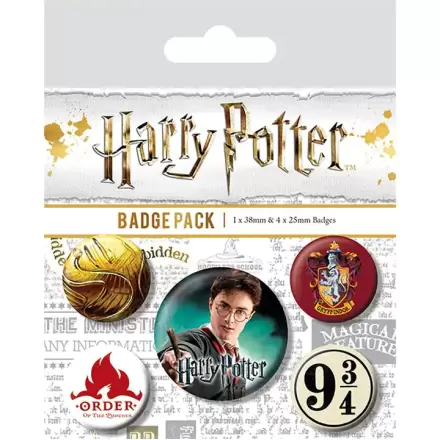 Harry Potter Griffendél kitűző csomag (5 darab) termékfotója