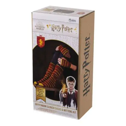 Harry Potter Griffendél zokni és ujjatlan kesztyű kötő készlet termékfotója