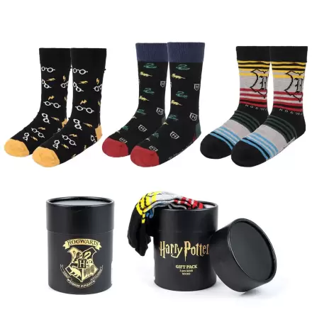 Harry Potter Hogwarts 3 db-os zokni csomag 38-45 termékfotója