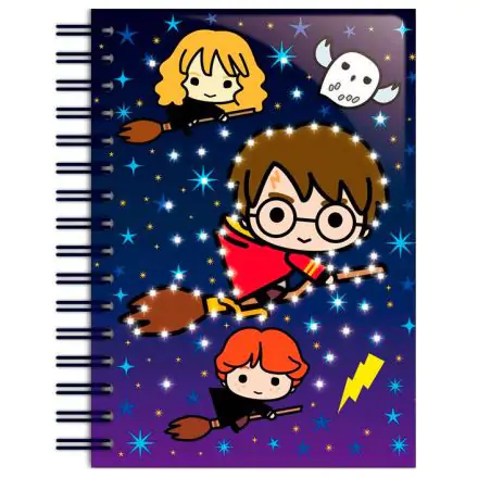 Harry Potter Kawaii A5 led lámpás jegyzetfüzet termékfotó