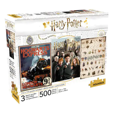 Harry Potter Movie Poster 3 db-os puzzle csomag (500 darab) termékfotója