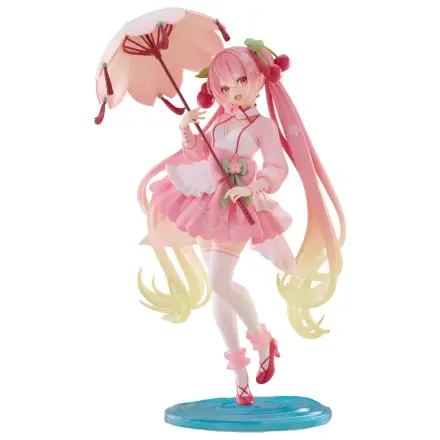 Hatsune Miku AMP Newley Written Sakura Miku Sakura Dress Ver. PVC szobor figura 21 cm termékfotó