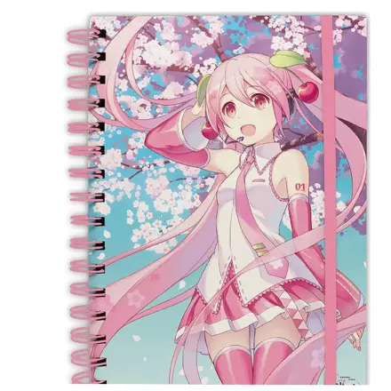 Hatsune Miku Cherry Blossoms A5 Spiral jegyzetfüzet  termékfotó