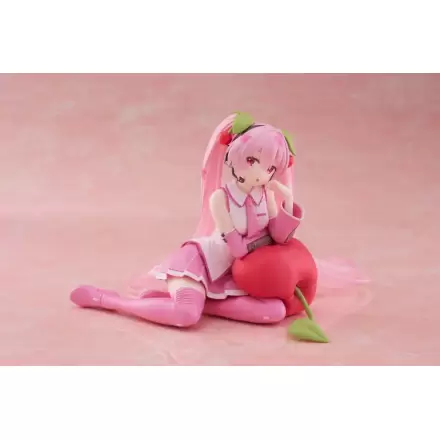 Hatsune Miku Desktop Cute figura Sakura Miku Cherry Cushion Ver. PVC szobor figura 13 cm termékfotója