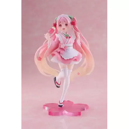 Hatsune Miku Newley Written Sakura Miku Japanese Cafe Ver. PVC szobor figura 18 cm termékfotója