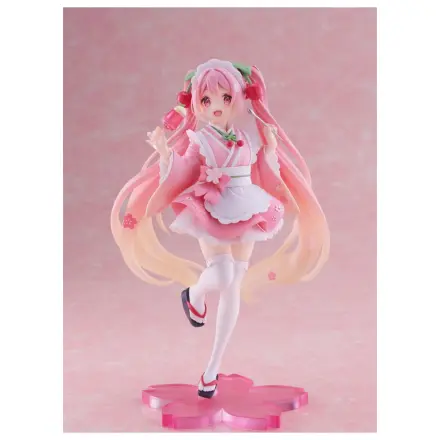 Hatsune Miku Newley Written Sakura Miku Japanese Cafe Ver. Reissue PVC szobor figura 18 cm termékfotó