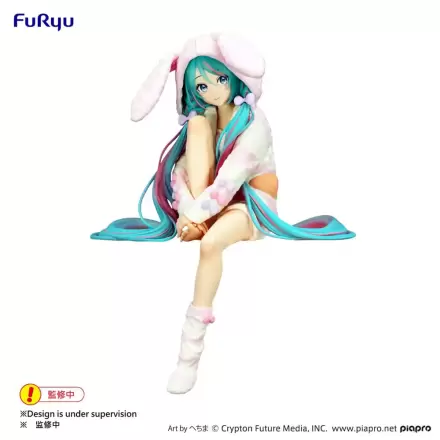 Hatsune Miku Noodle Stopper Rabbit Ear Hood Pajama PVC szobor figura 14 cm termékfotója