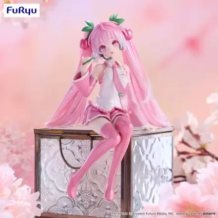 Hatsune Miku Noodle Stopper Sakura Miku 2024 Pearl Color Ver. PVC szobor figura 15 cm termékfotója