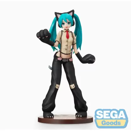 Hatsune Miku Project DIVA Arcade Future Tone SPM Hatsune Miku Kitty Cat PVC szobor figura 23 cm termékfotója