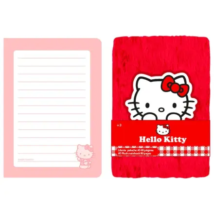 Hello Kitty A5 plüss jegyzetfüzet termékfotó