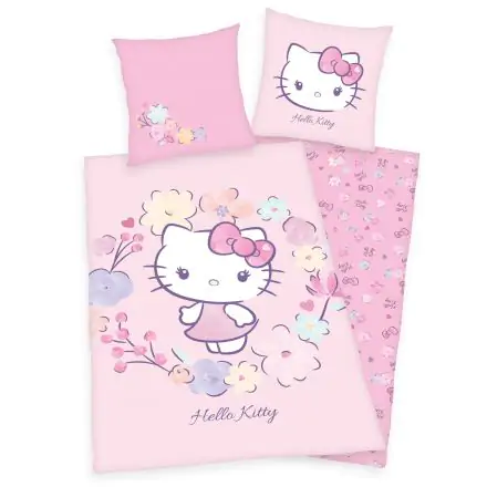 Hello Kitty ágyneműhuzat egyszemélyes ágyra 135 x 200 cm / 80 x 80 cm termékfotója
