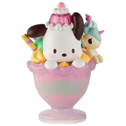Hello Kitty & Friends Window Box figura Fast Food Pochacco Pink Unicorn Sundae 9 cm termékfotó