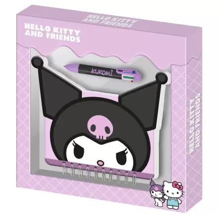 Hello Kitty and Friends Kuromi keményfedeles füzet és toll csomag termékfotó