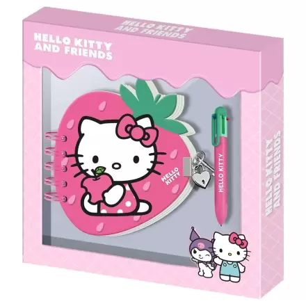Hello Kitty and Friends Strawberry keményfedeles füzet és toll csomag termékfotó