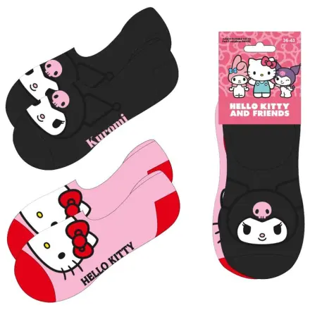 Hello Kitty Kuromi 2 db-os felnőtt zokni csomag  termékfotó