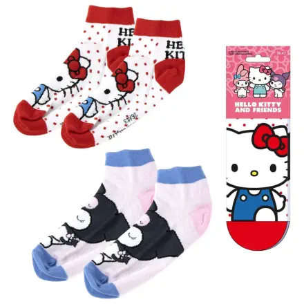 Hello Kitty Kuromi 2 db-os felnőtt zokni csomag termékfotó