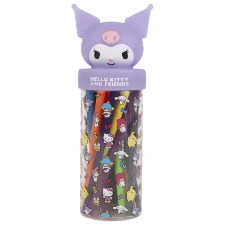 Hello Kitty Kuromi 18 db-os filctoll szett 3D tartóban termékfotó
