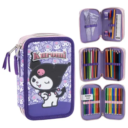 Hello Kitty Kuromi töltött tripla tolltartó termékfotó