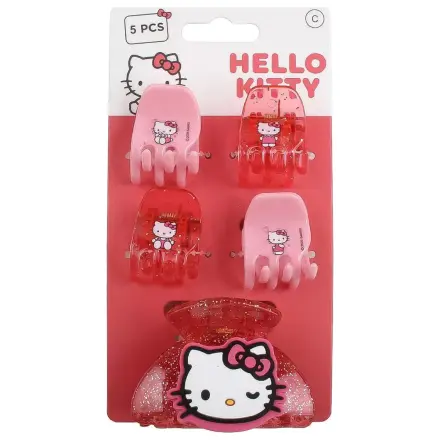 Hello Kitty Pink hajcsat szett 5 db-os termékfotó