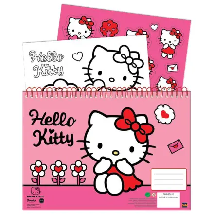 Hello Kitty Sweetheart A/4 spirál vázlatfüzet 40 lapos matricával termékfotó