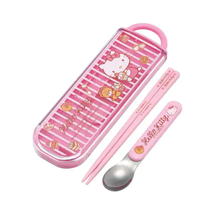 Hello Kitty Sweety pink evőpálcika és kanál szett termékfotója