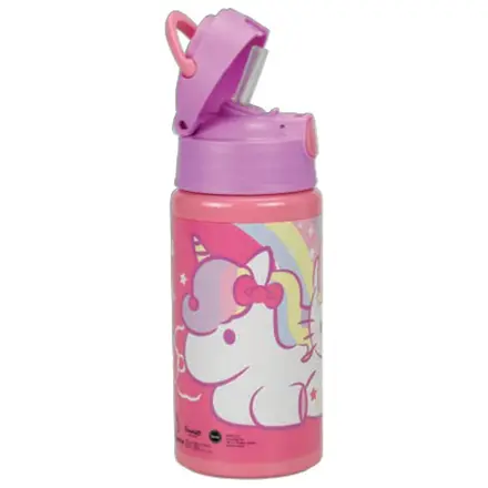 Hello Kitty Unicorn alumínium szívószálas kulacs akasztóval 500 ml termékfotó