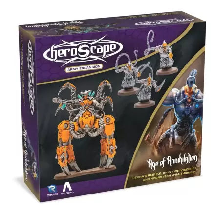 Heroscape Expansion Revna's Rebuke: Iron Lich Viscerot and Necrotech Wraithriders Army Angol nyelvű termékfotó