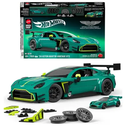 Hot Wheels Elite Mattel Brick Shop 1/16 '24 Aston Martin Vantage GT3 építőkészlet  termékfotó
