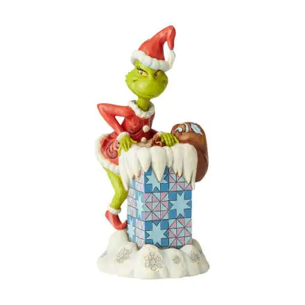 How the Grinch Stole Christmas Grinch Climbing in the Chimney by Jim Shore szobor figura 23 cm termékfotó