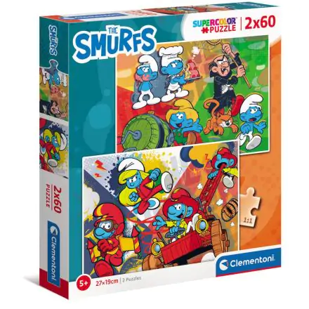 Hupikék törpikék puzzle 2x60db-os termékfotó
