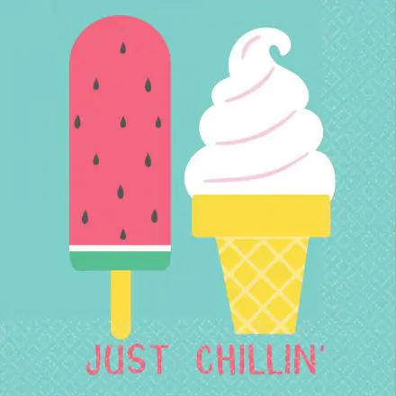 Ice Cream, Fagyi szalvéta 16 db-os, 24,7*24,7 cm termékfotó