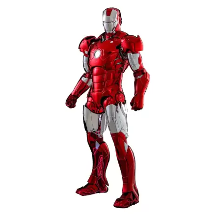 Iron Man Movie Masterpiece Diecast 1/6 Iron Man Mark III (Red & Chrome Version) Hot Toys Exkluzív akciófigura 32 cm termékfotó